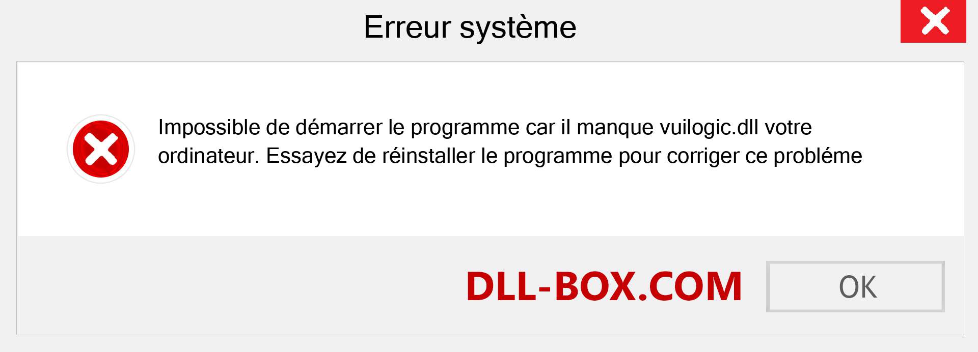 Le fichier vuilogic.dll est manquant ?. Télécharger pour Windows 7, 8, 10 - Correction de l'erreur manquante vuilogic dll sur Windows, photos, images